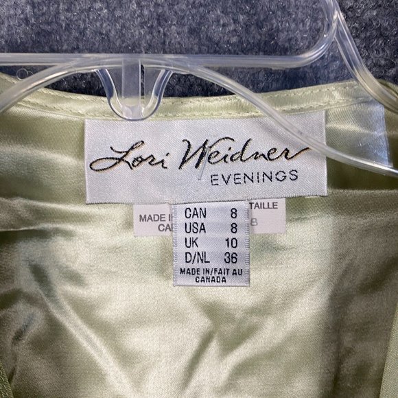 Lori Weidner Evenings Jacket Size 8 Women's Green Rayon Blend Made In Canada - Picture 3 of 8